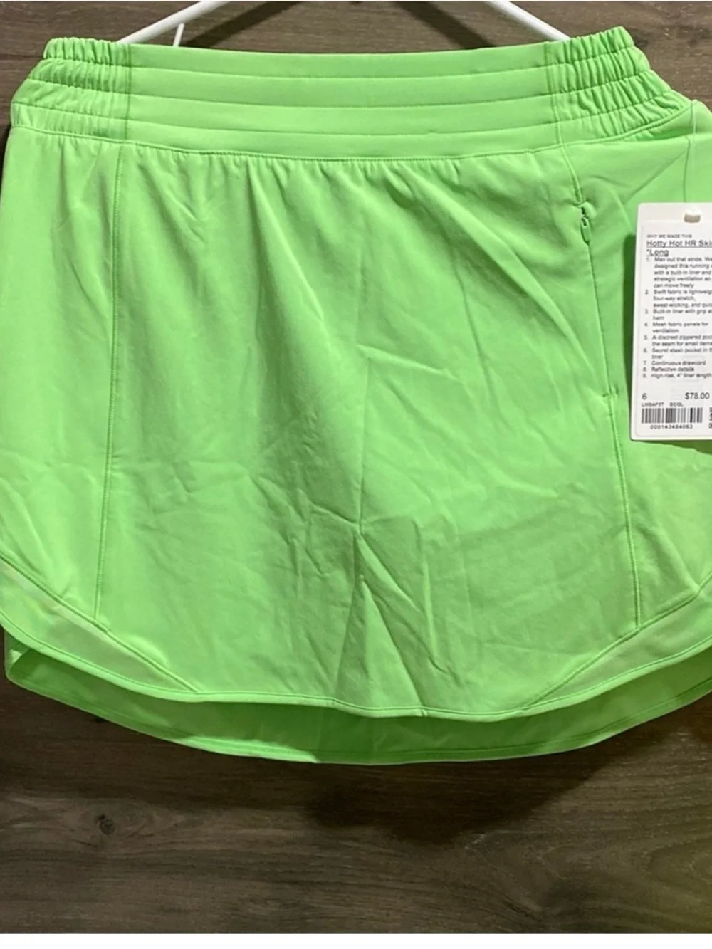 lululemon athletica Hotty Hot HR Skirt in Neon Lime